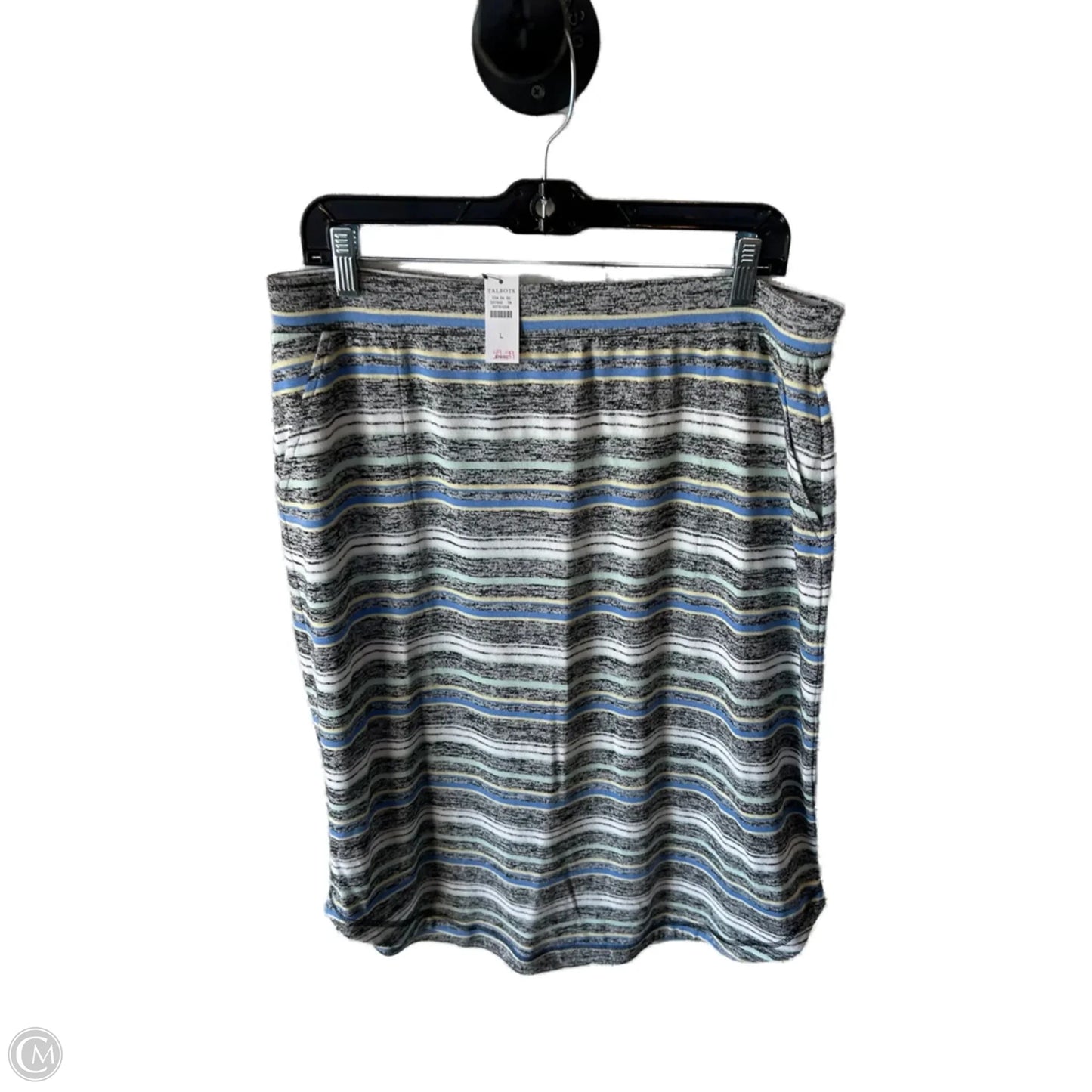 Skirt Midi By Talbots In Grey & White, Size: 12