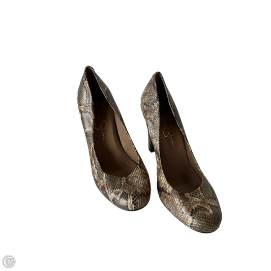 Shoes Heels Block By Jessica Simpson In Snakeskin Print, Size: 6.5