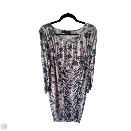 Dress Casual Midi By Eloquii In Blue & Pink, Size: 2x