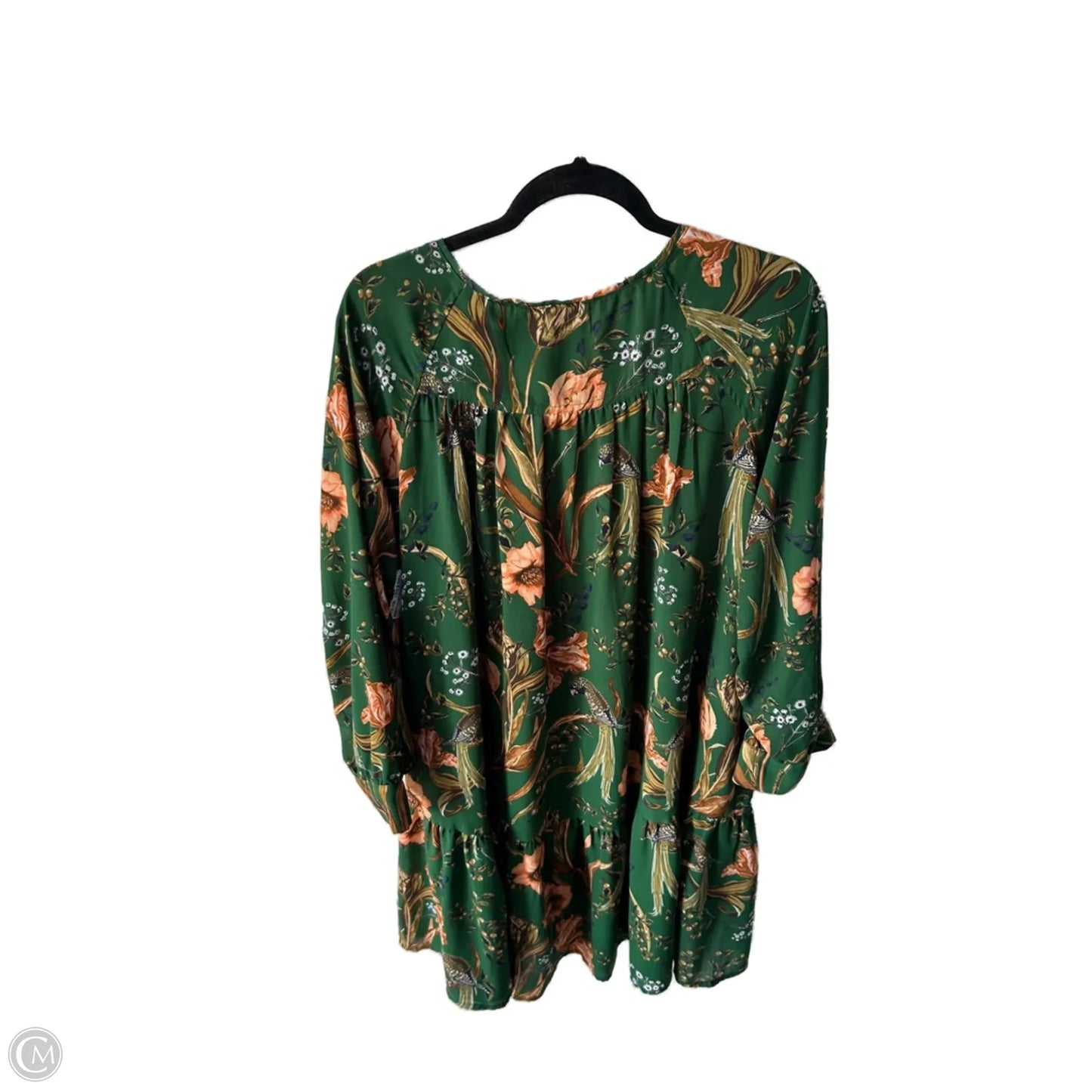 Dress Casual Short By Clothes Mentor In Green & Orange, Size: M