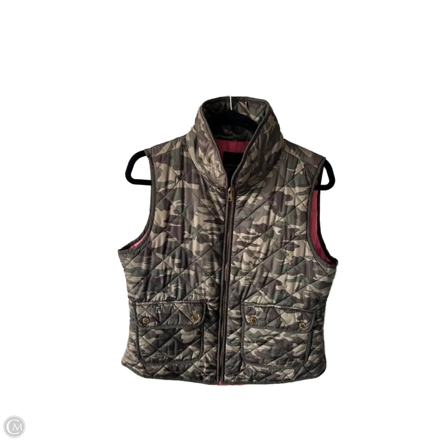 Vest Puffer & Quilted By Cynthia Rowley In Camouflage Print, Size: L