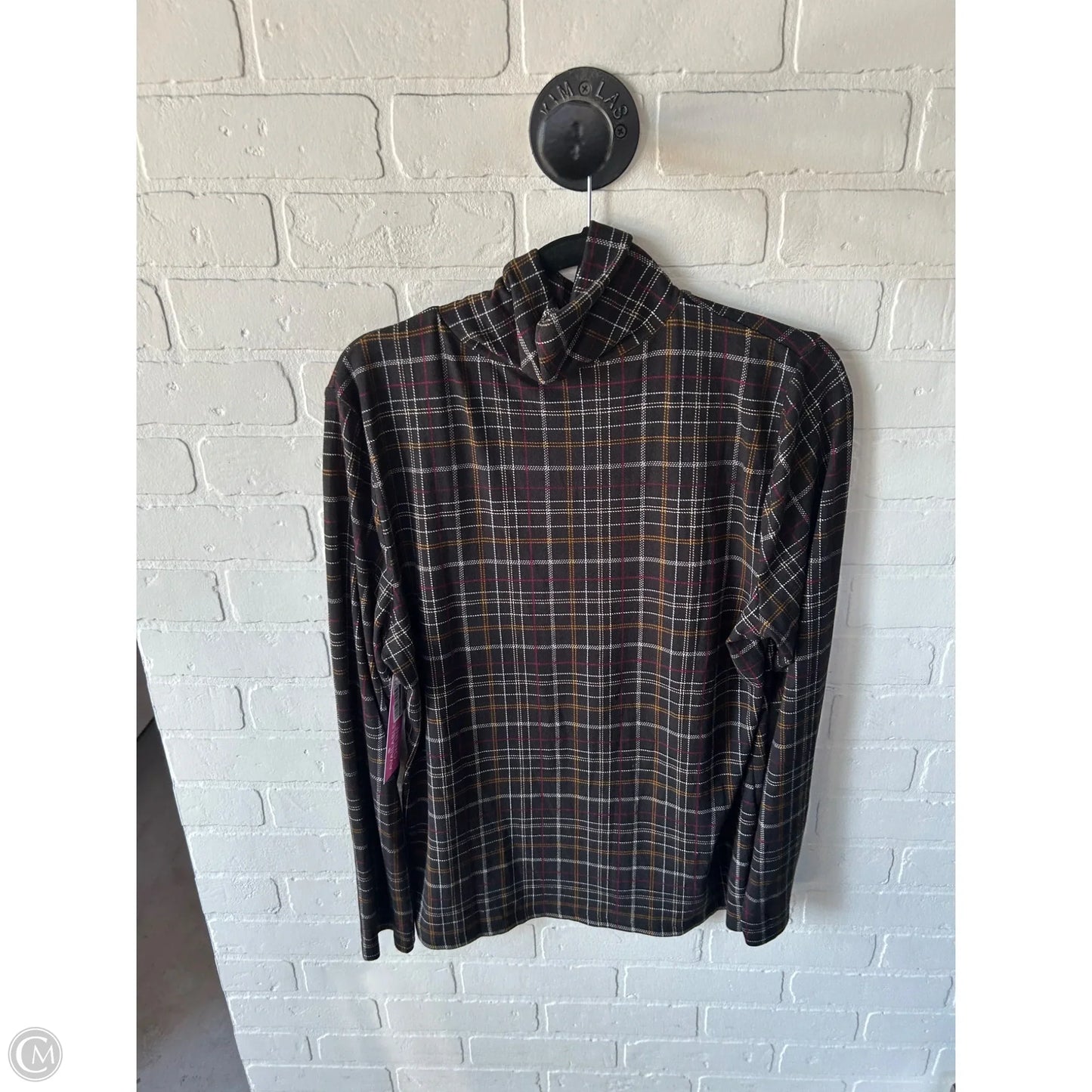 Top Long Sleeve By Ann Taylor In Black & Brown, Size: Xl