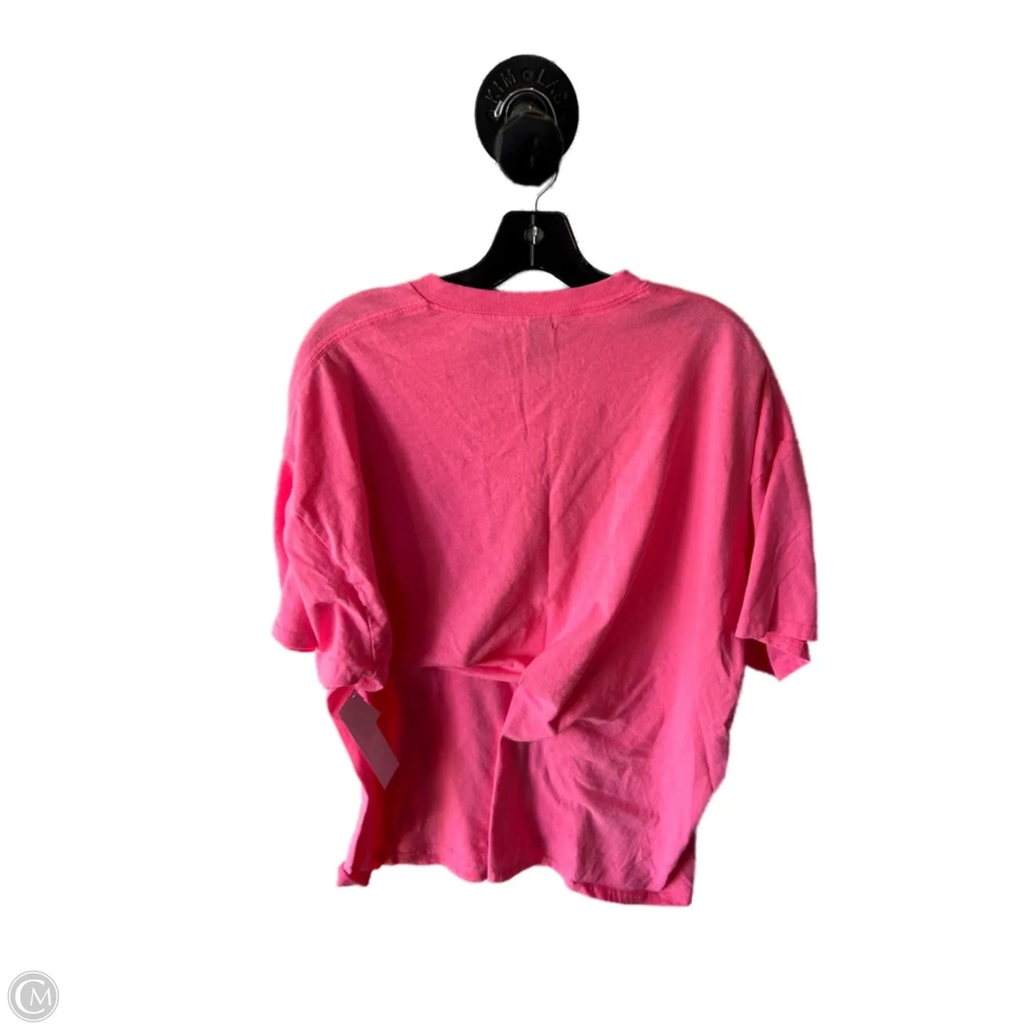 Top Short Sleeve Basic By Gildan In Pink & White, Size: 2x