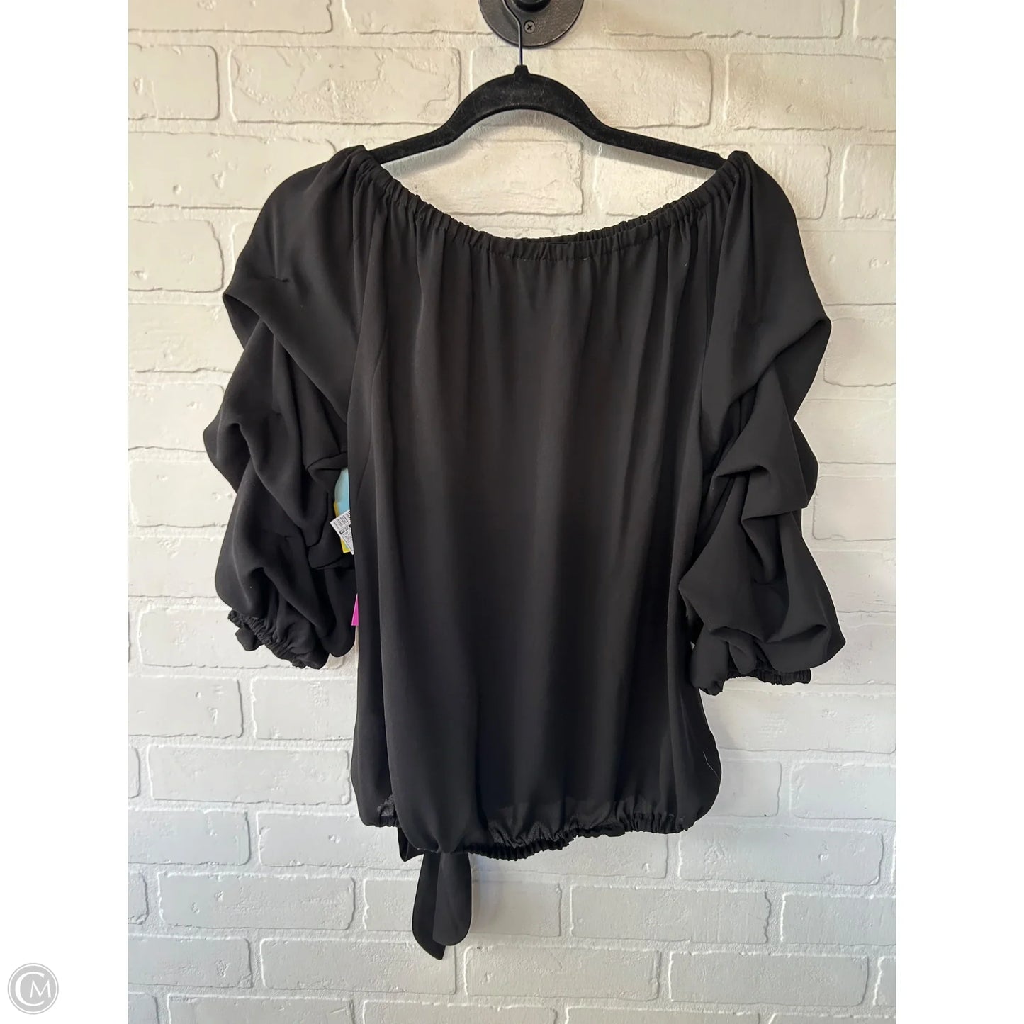Top 3/4 Sleeve By Cece In Black, Size: S