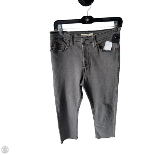 Jeans Straight By Levis In Grey Denim, Size: 8