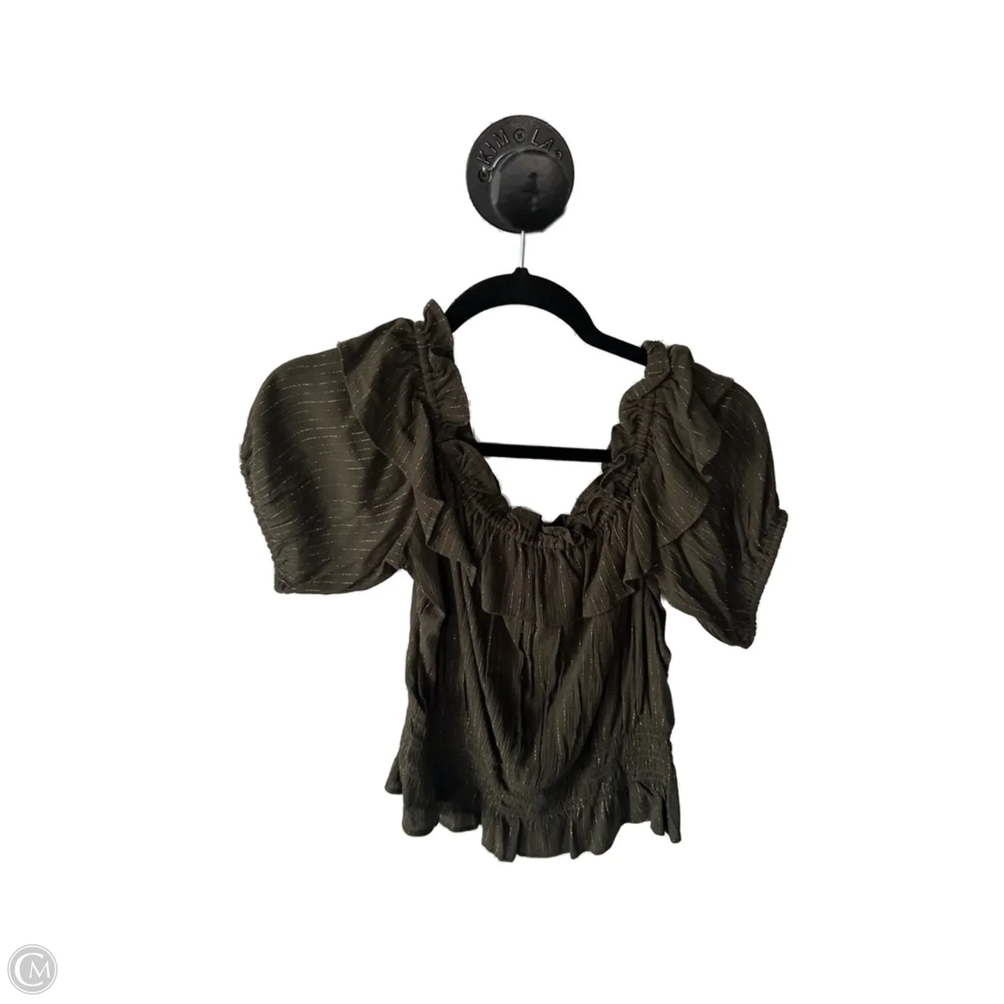 Top Short Sleeve By Express In Green, Size: L