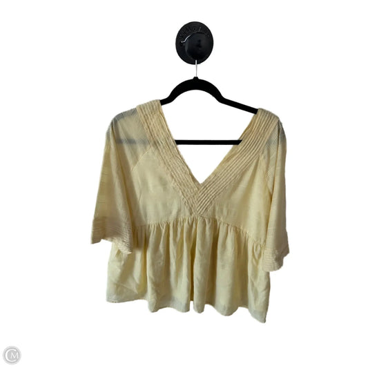 Top Short Sleeve By Entro In Yellow, Size: S