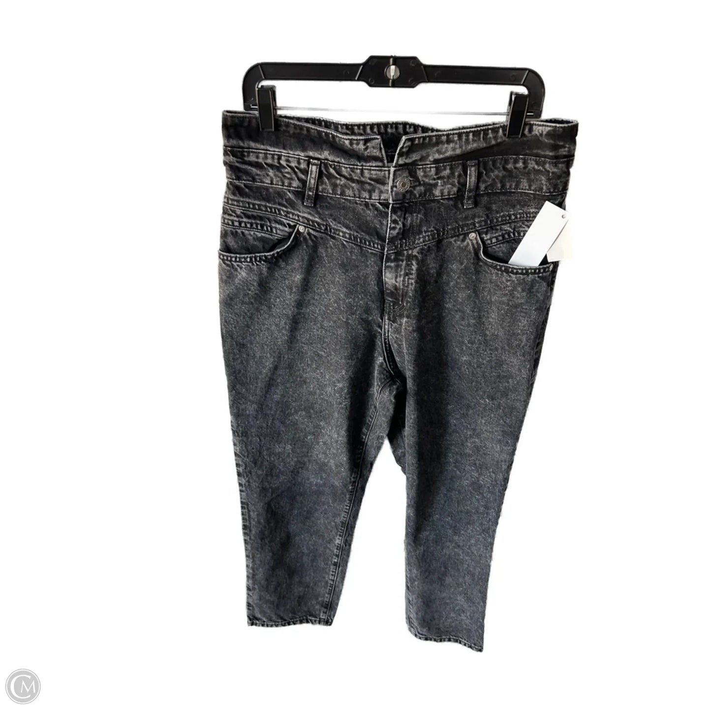 Jeans Straight By Mng In Black Denim, Size: 10