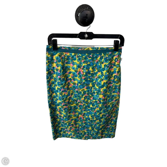 Skirt Midi By Boden In Blue & Yellow, Size: 4