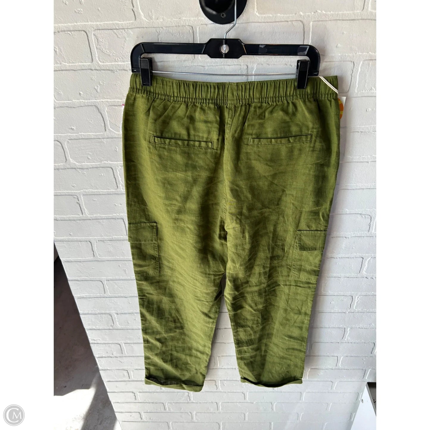 Pants Linen By C And C In Green, Size: 16