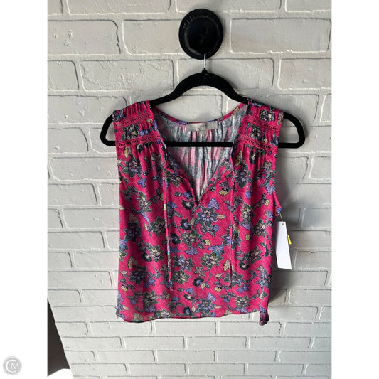 Top Sleeveless By Loft In Pink, Size: S