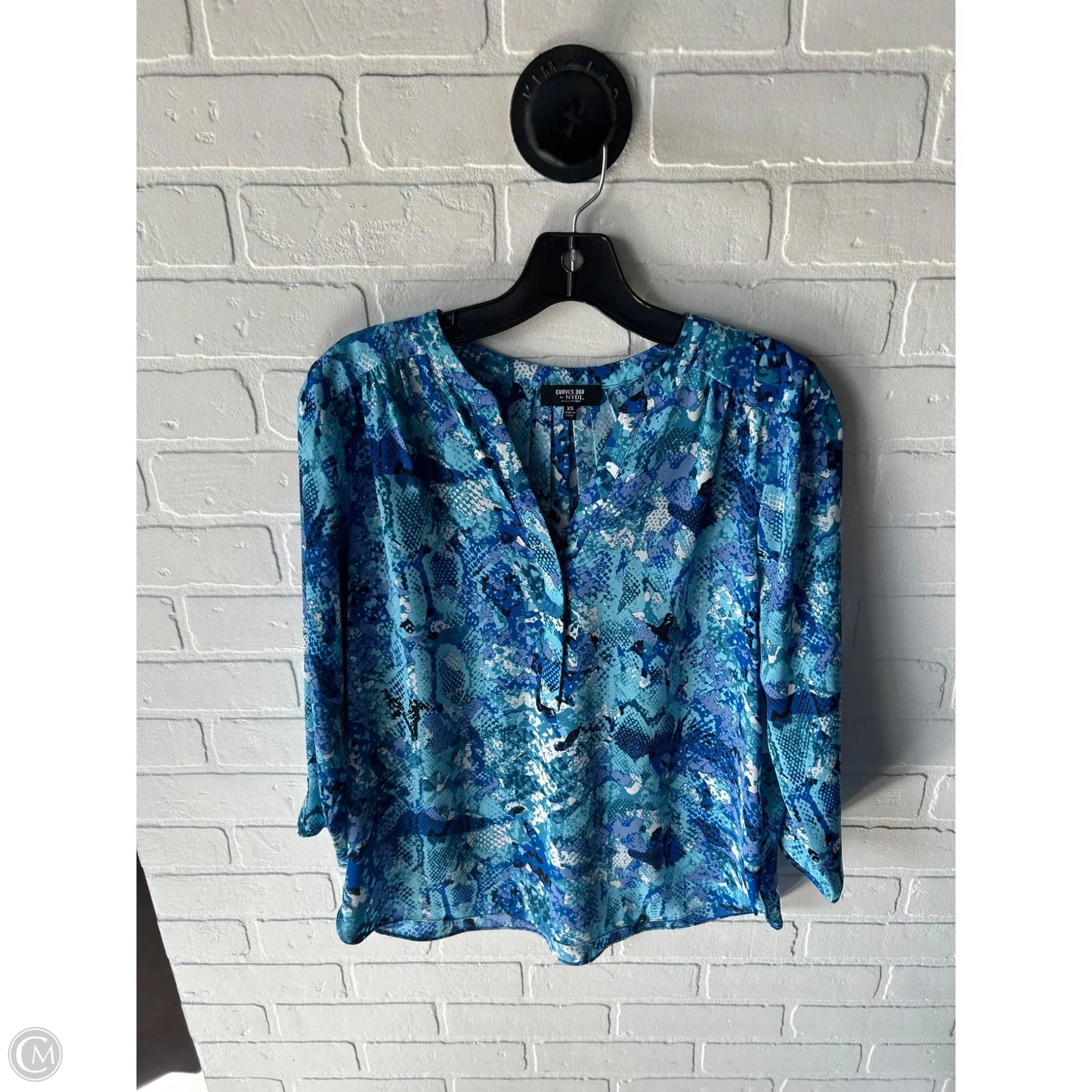 Top 3/4 Sleeve By Not Your Daughters Jeans In Blue, Size: Xs