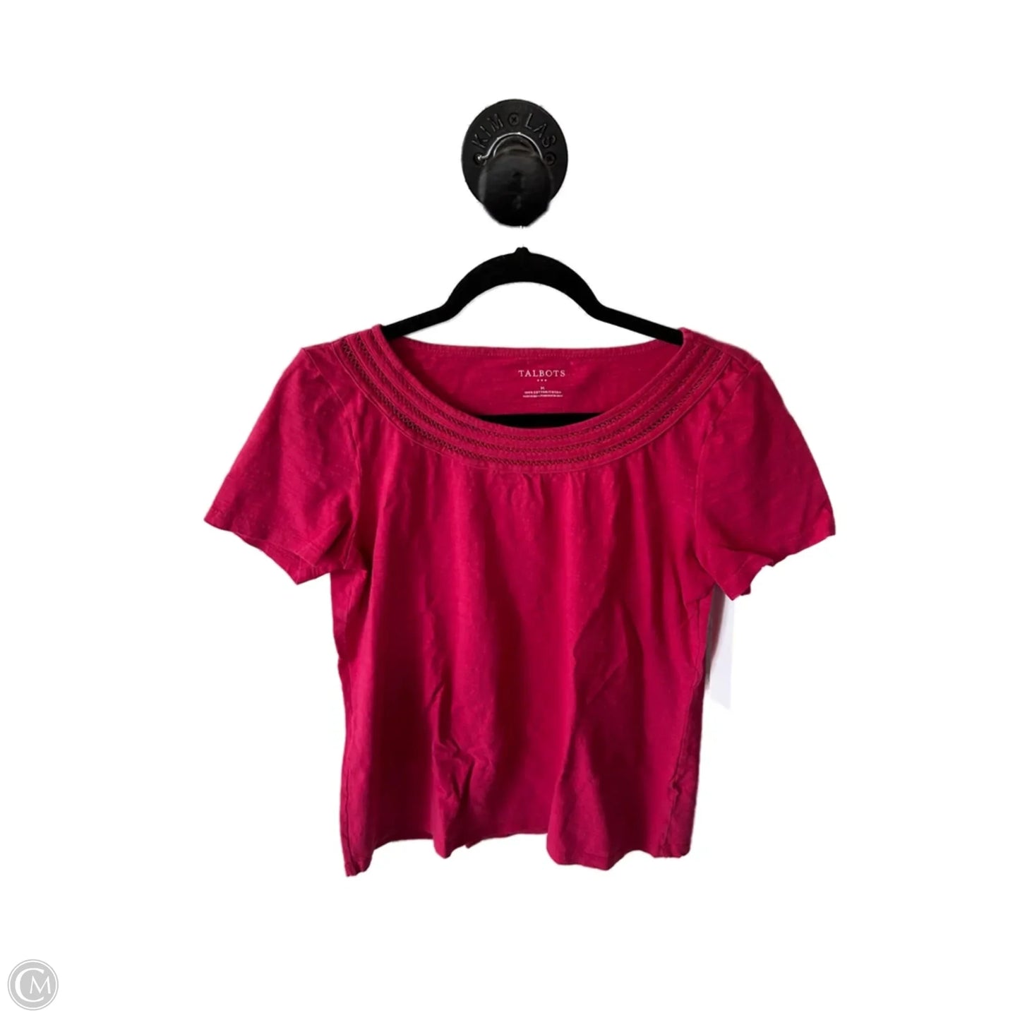 Top Short Sleeve By Talbots In Pink, Size: M