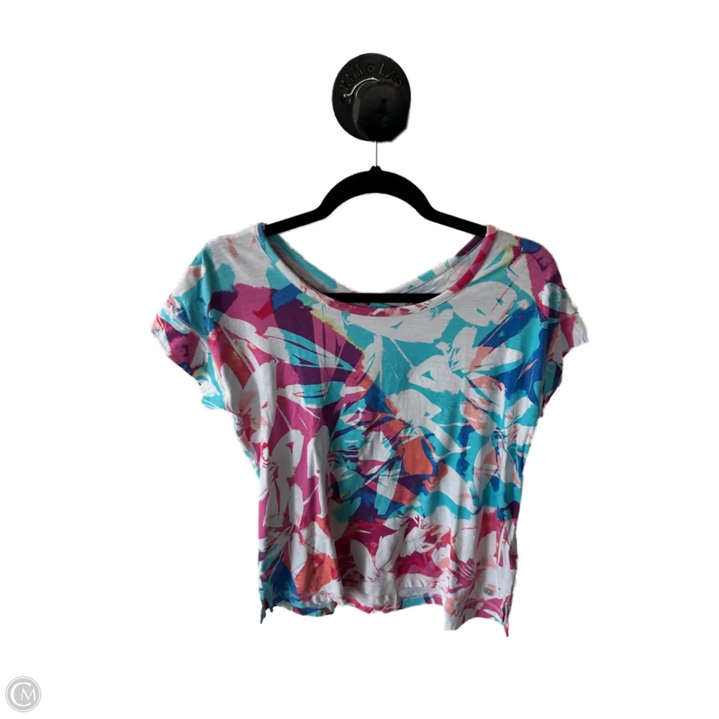 Top Short Sleeve By Talbots In Blue & Pink, Size: Mp