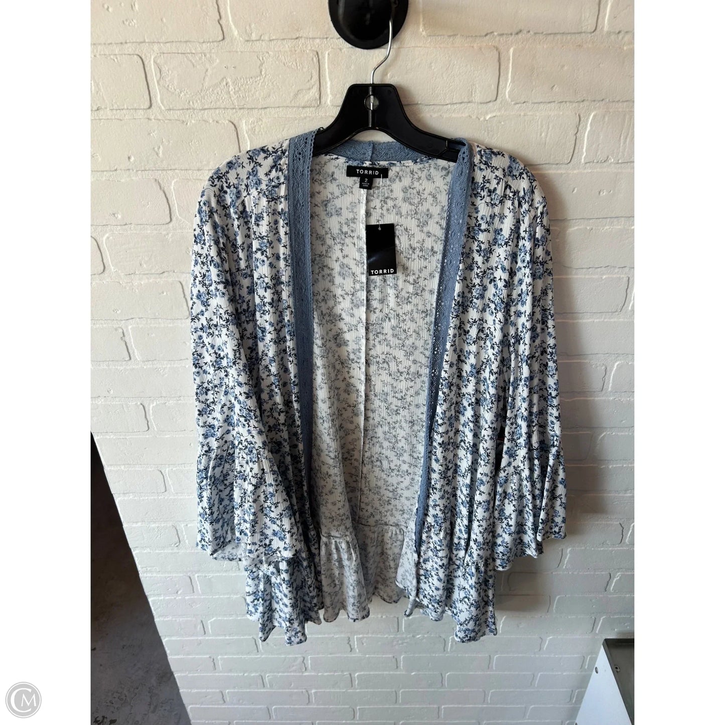 Kimono By Torrid In Blue & White, Size: 2x