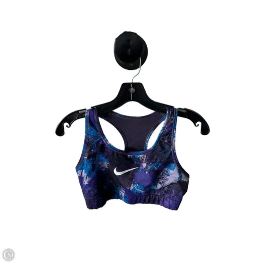 Athletic Bra By Nike In Grey & Purple, Size: M