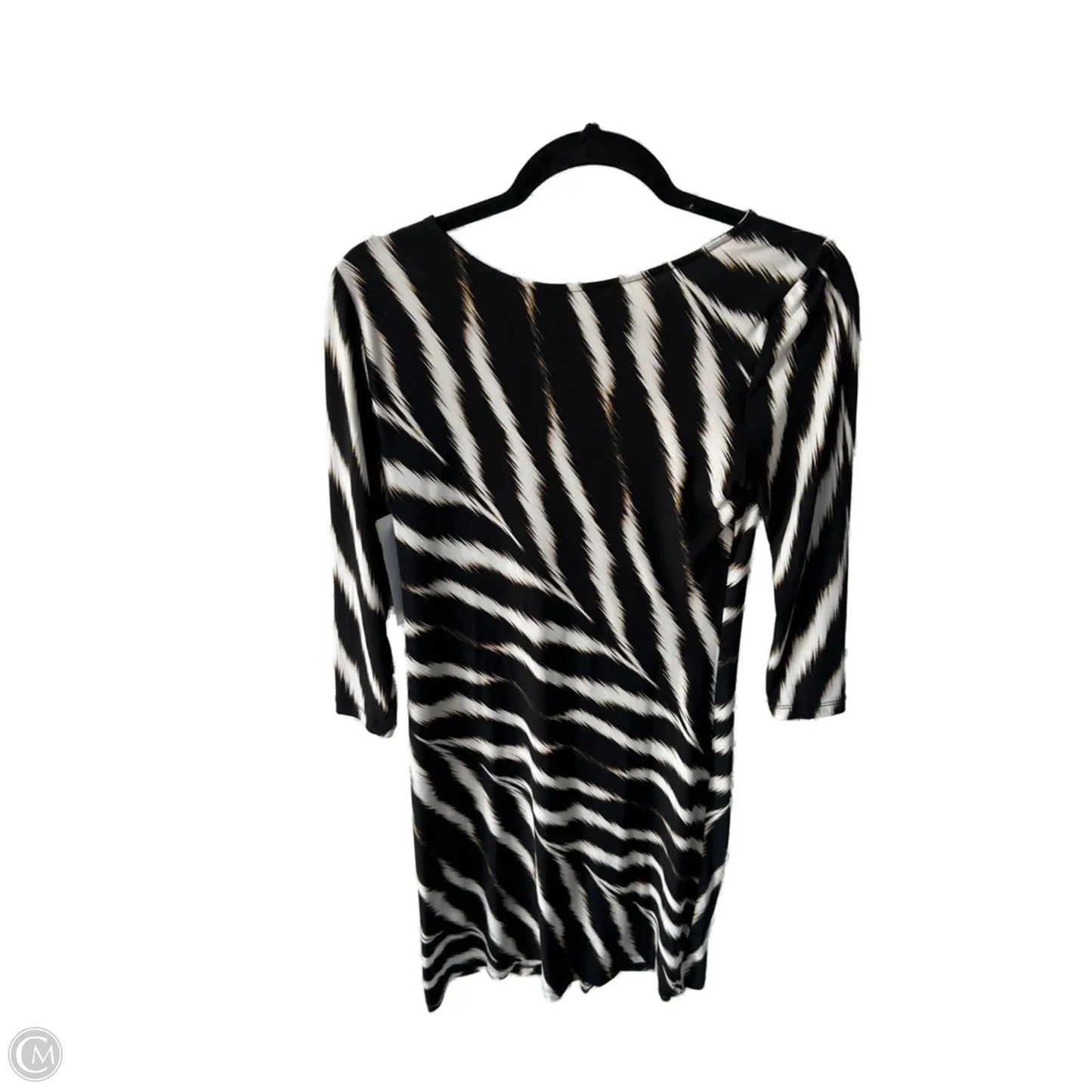 Dress Work By Calvin Klein In Black & Tan, Size: M