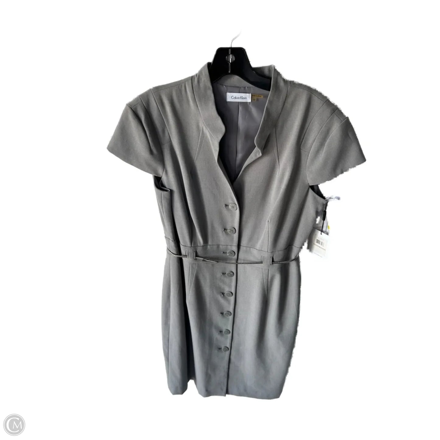 Dress Work By Calvin Klein In Grey, Size: L