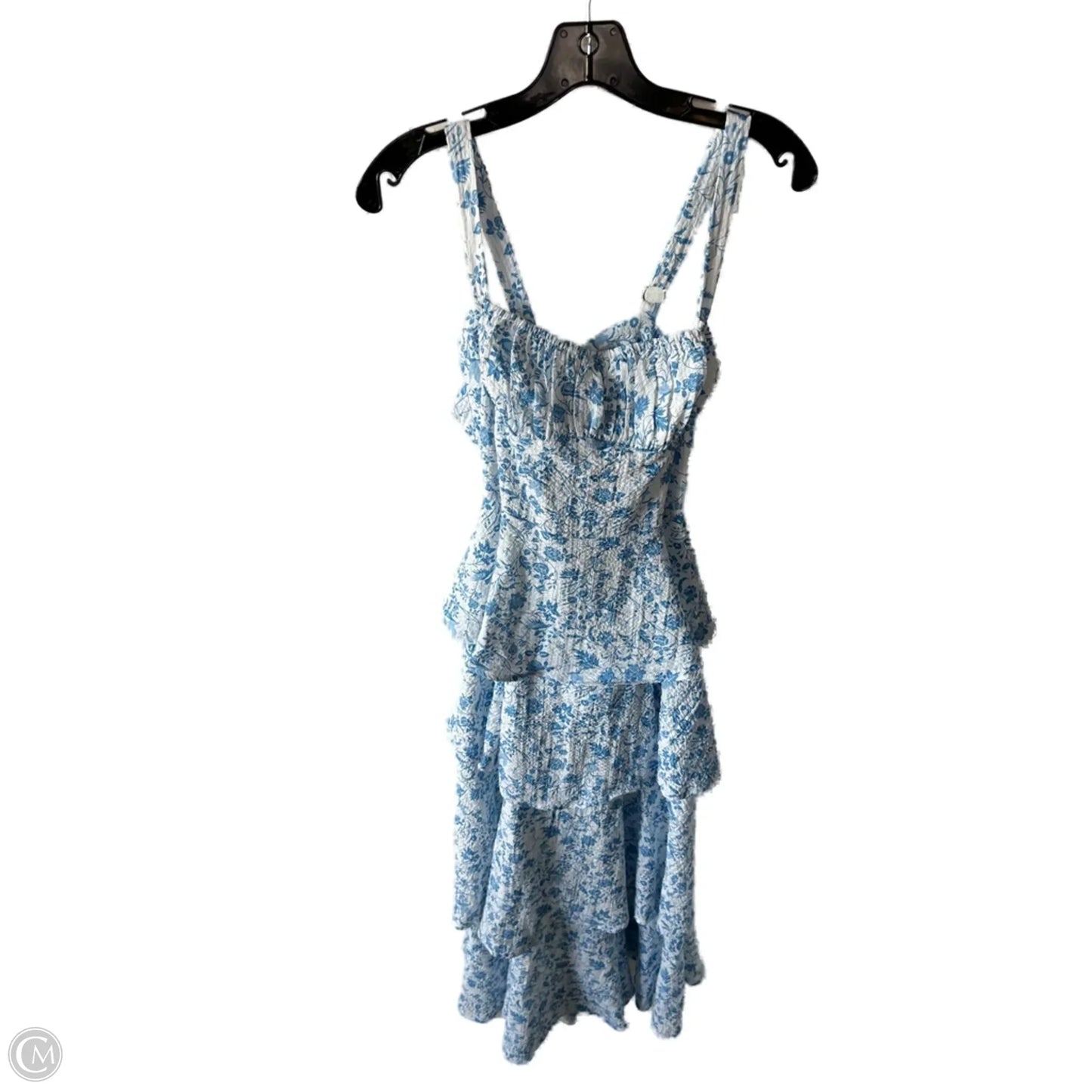 Dress Casual Maxi By Clothes Mentor In Blue & White, Size: Xl