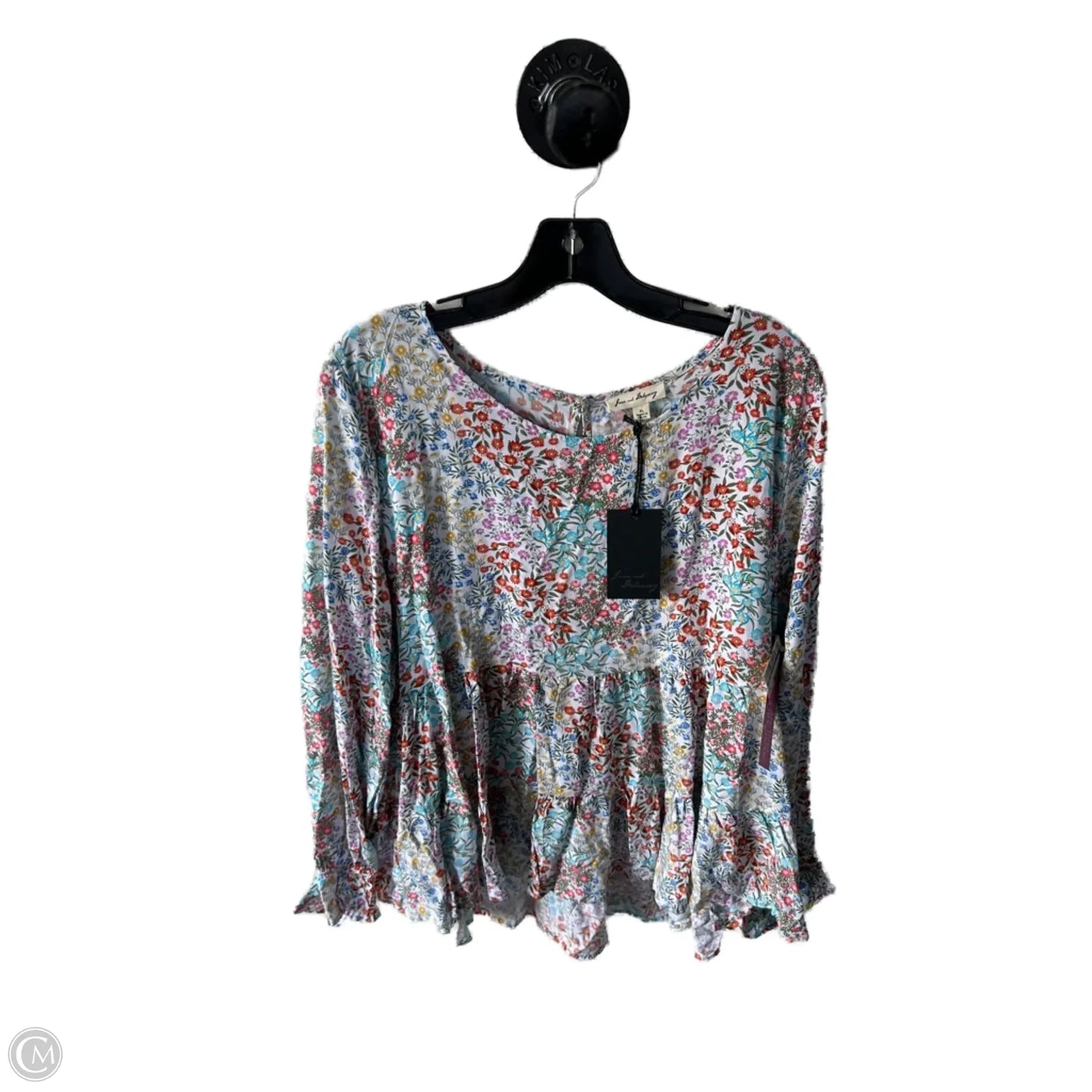 Top Long Sleeve By Jane And Delancey In Blue & Pink, Size: Xl