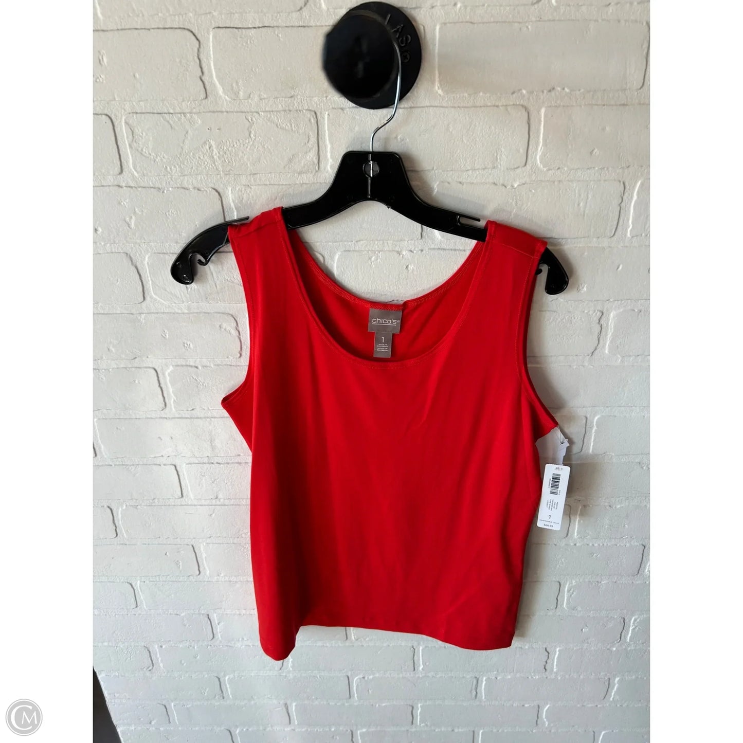 Top Sleeveless Basic By Chicos In Red, Size: M