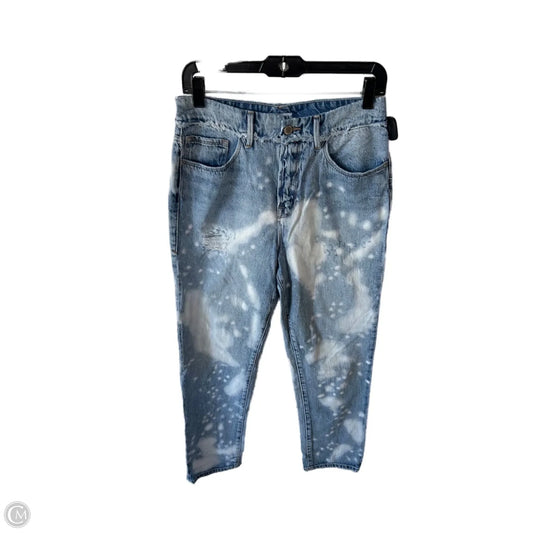 Jeans Straight By Good American In Blue & White, Size: 6
