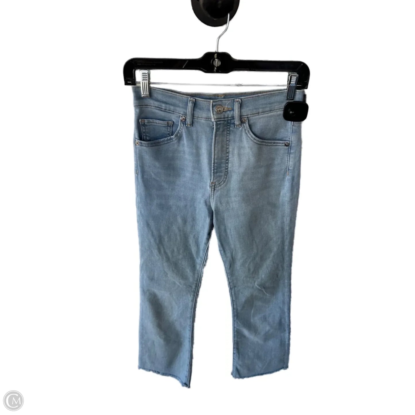 Jeans Cropped By Express In Blue Denim, Size: 0