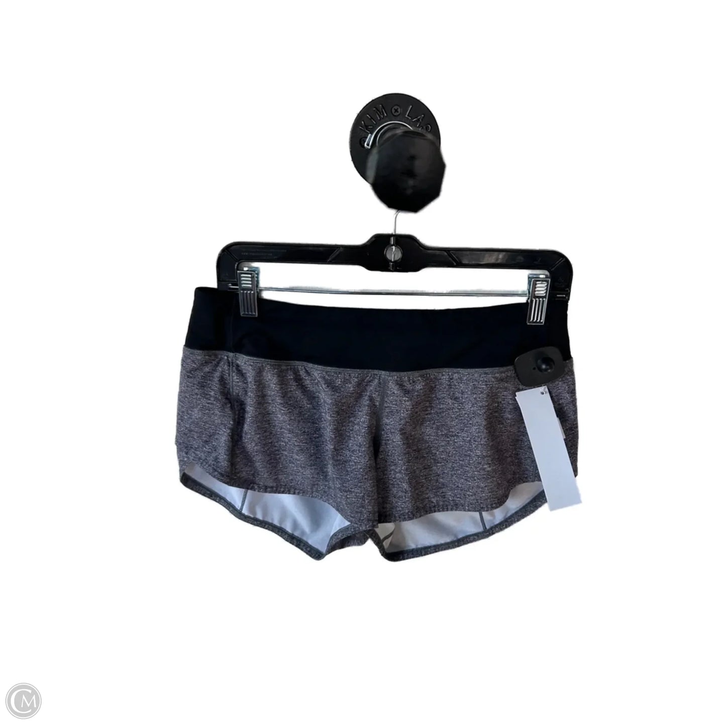 Athletic Shorts By Lululemon In Black & Grey, Size: 6