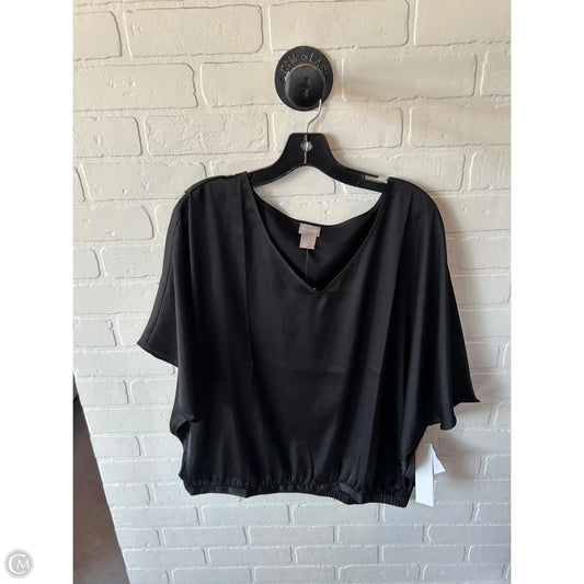 Top Short Sleeve By Chicos In Black, Size: L