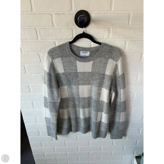 Sweater By Old Navy In Grey & White, Size: L