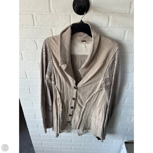 Sweater Cardigan By Free People In Tan, Size: L