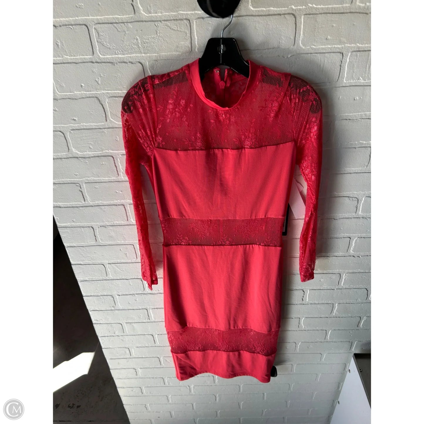 Dress Party Midi By Bebe In Pink, Size: S