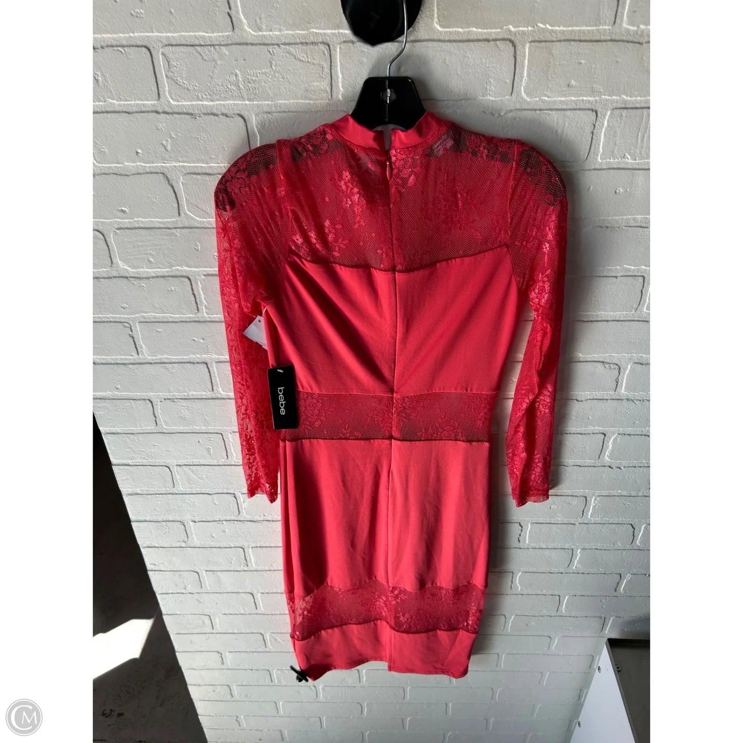 Dress Party Midi By Bebe In Pink, Size: S