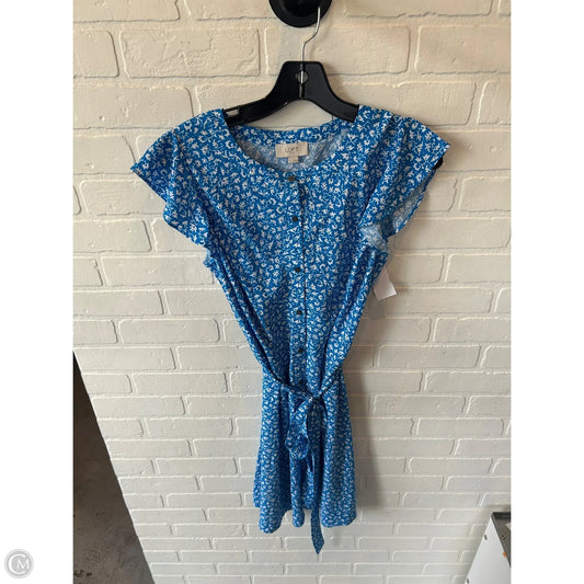 Dress Casual Short By Loft In Blue & White, Size: S