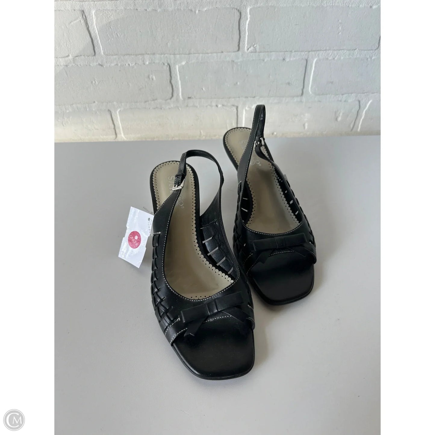 Sandals Heels Kitten By Franco Sarto In Black, Size: 7