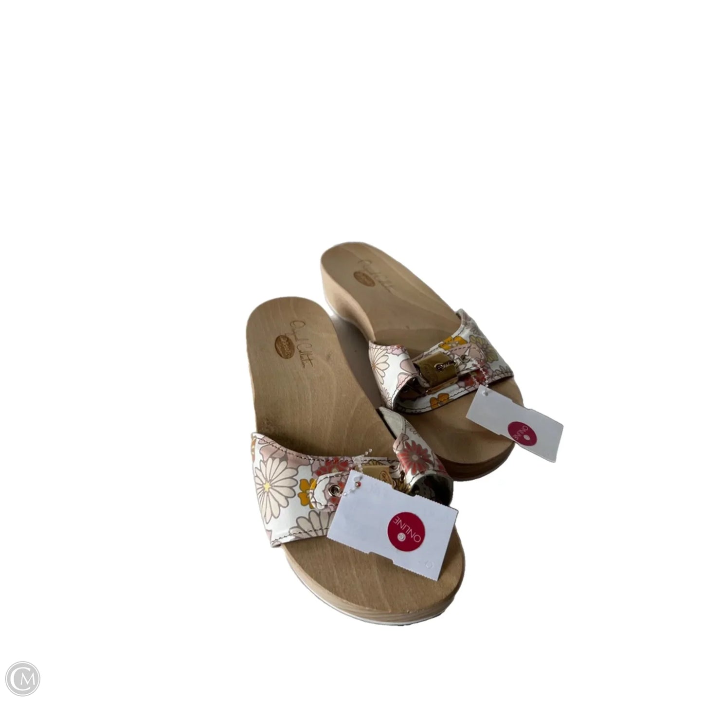 Sandals Flats By Dr Scholls In Cream & Tan, Size: 10