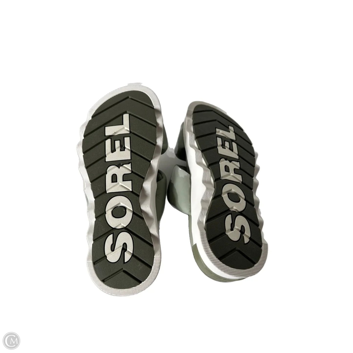 Sandals Flats By Sorel In Green & White, Size: 8.5