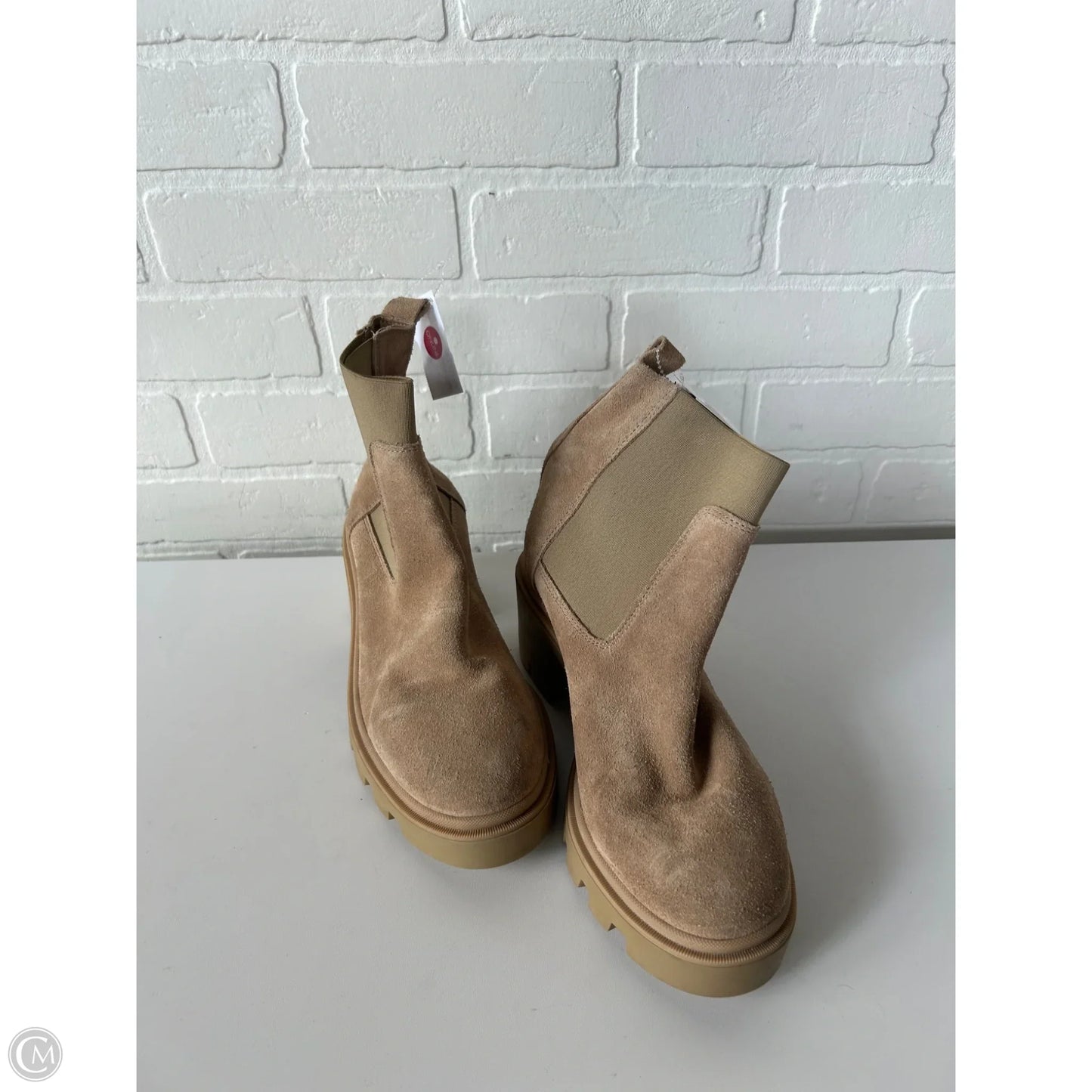 Boots Ankle Heels By Cmc In Tan, Size: 8