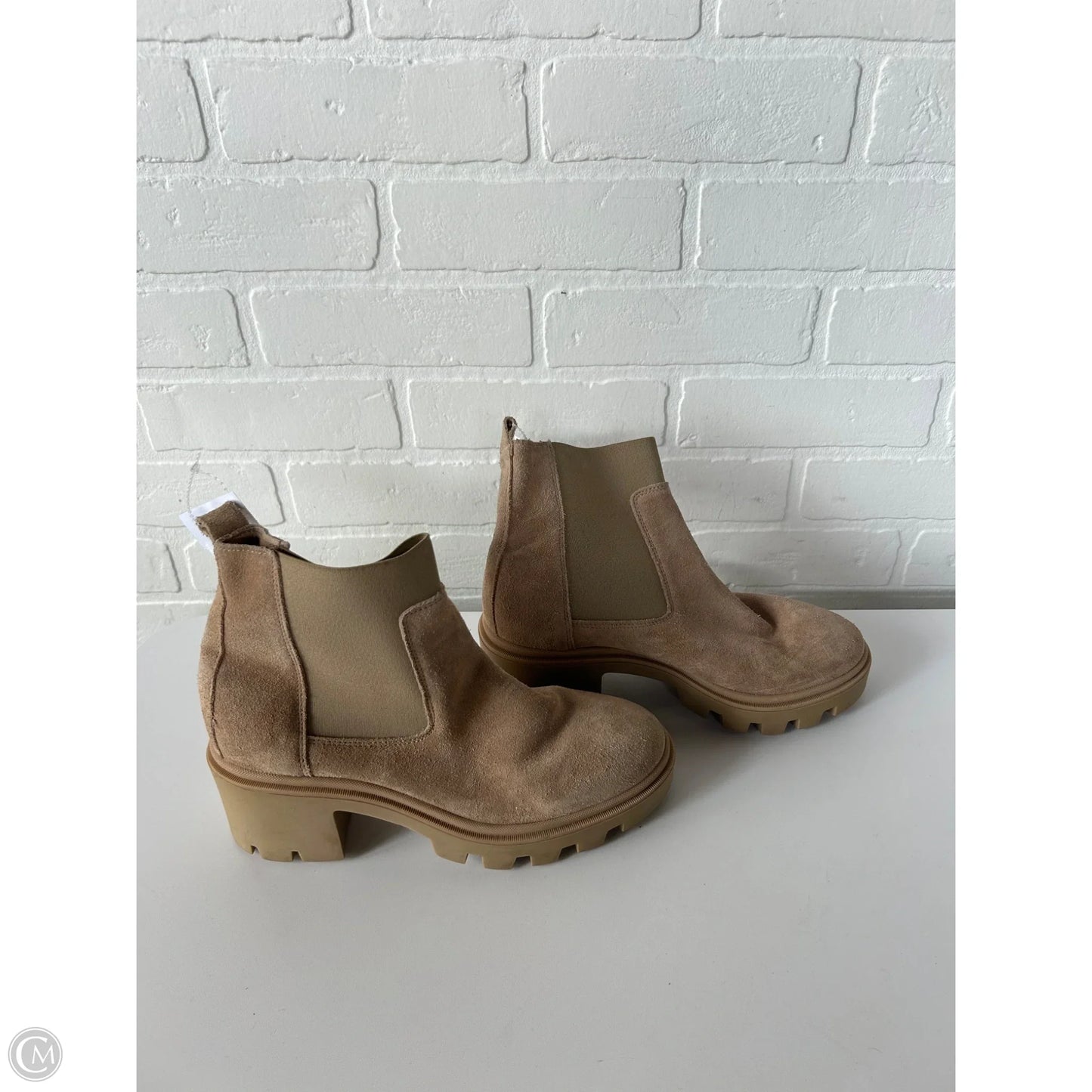 Boots Ankle Heels By Cmc In Tan, Size: 8
