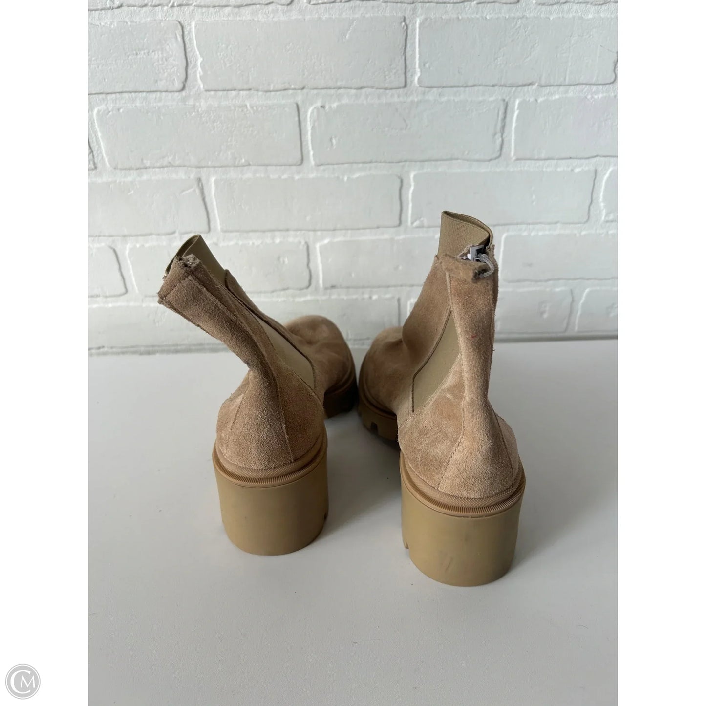 Boots Ankle Heels By Cmc In Tan, Size: 8