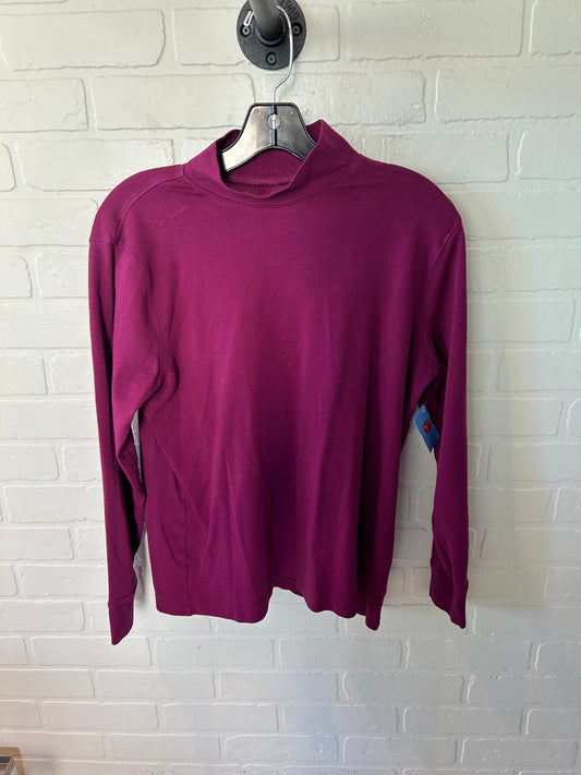 Top Long Sleeve By Lands End In Raspberry, Size: L