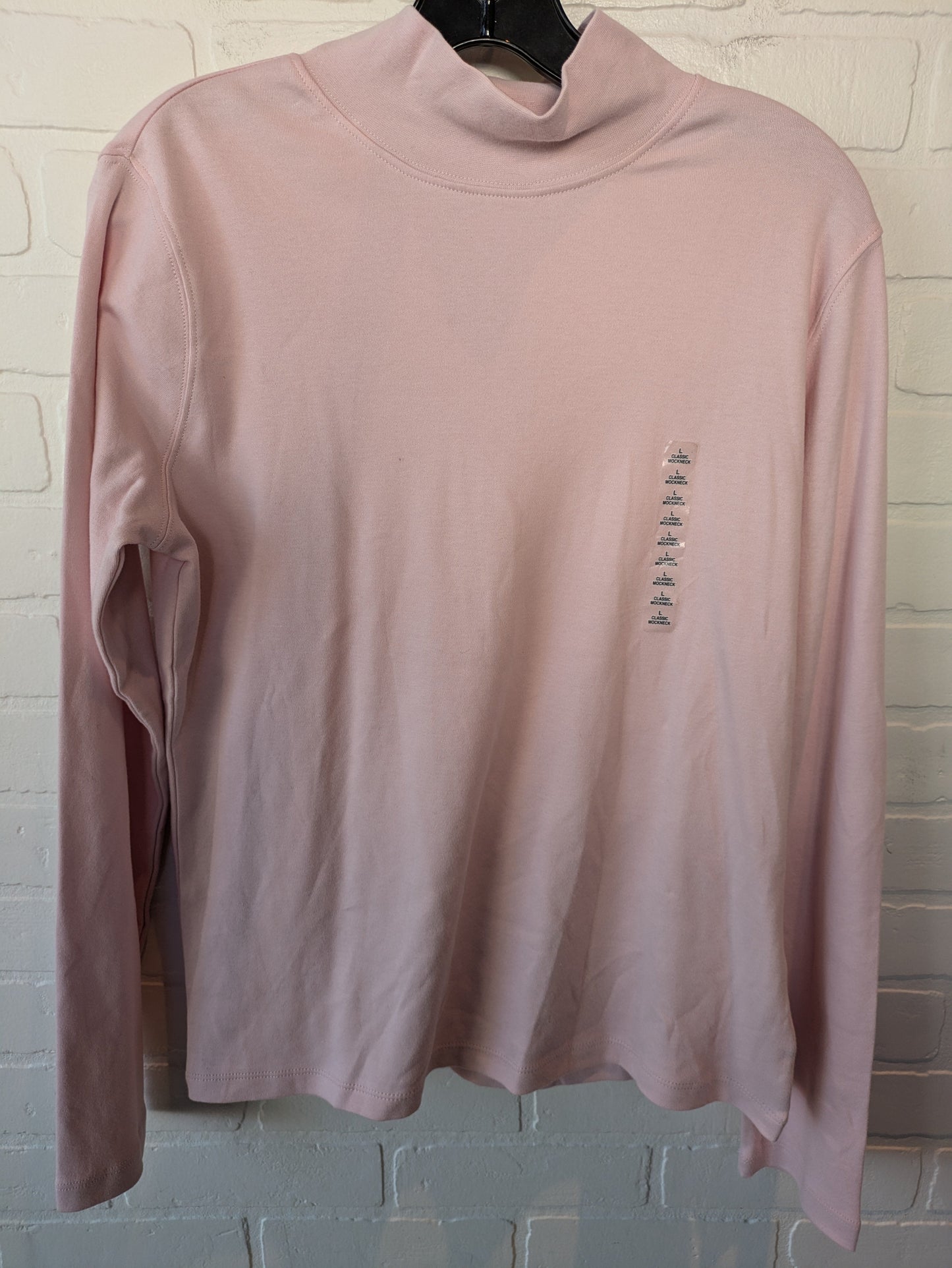 Top Long Sleeve Basic By St Johns Bay In Pink, Size: L