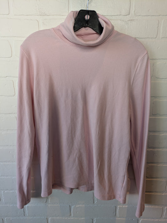 Top Long Sleeve Basic By St Johns Bay In Pink, Size: L