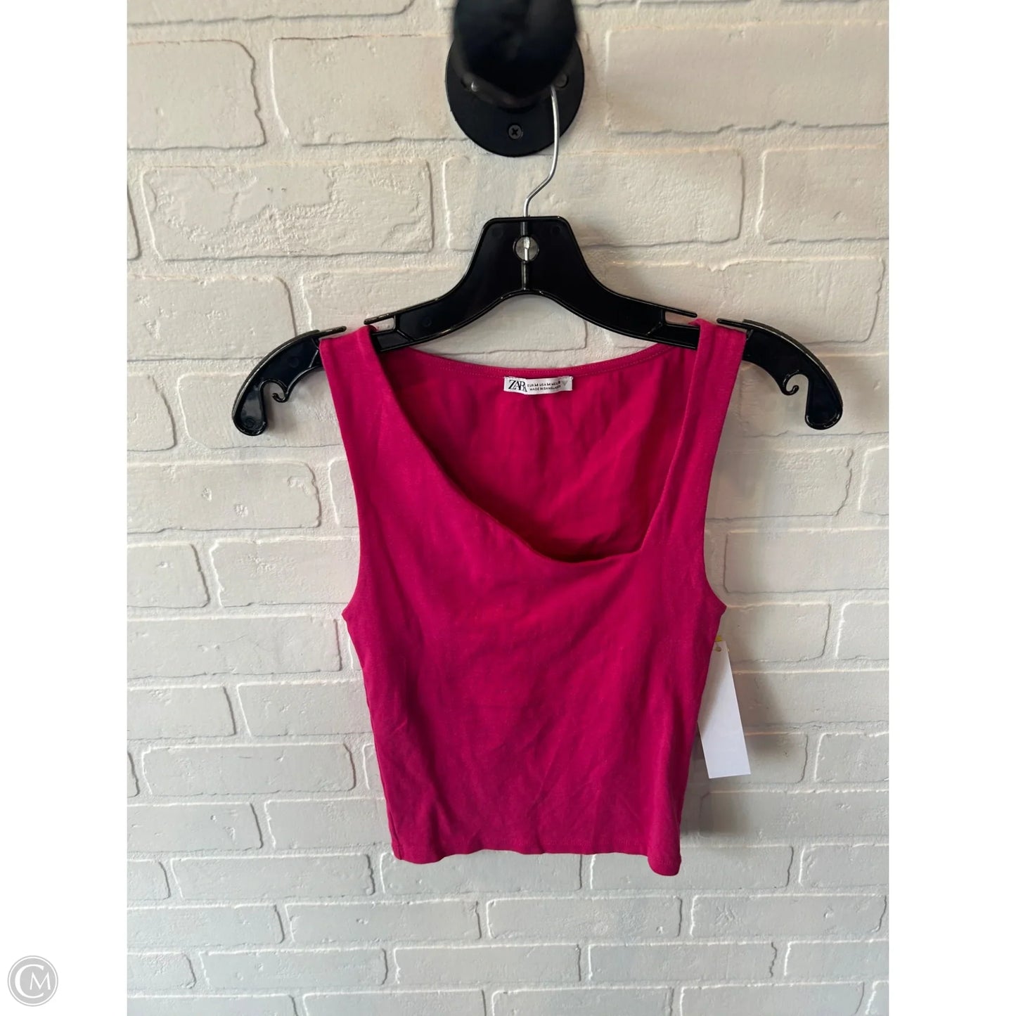 Top Sleeveless Basic By Zara In Pink, Size: M