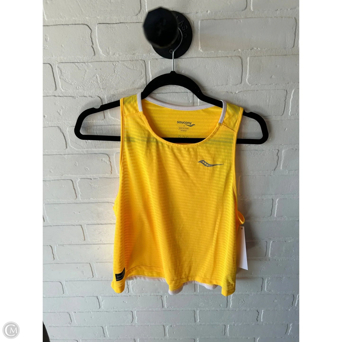 Athletic Tank Top By Saucony In Yellow, Size: S