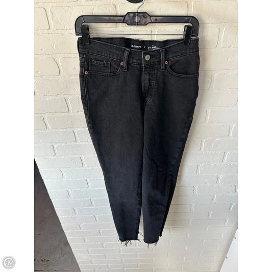 Jeans Straight By Old Navy In Black Denim, Size: 4