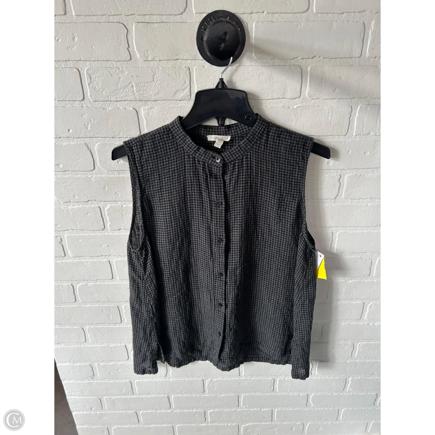 Top Sleeveless By Eileen Fisher In Black & Green, Size: M