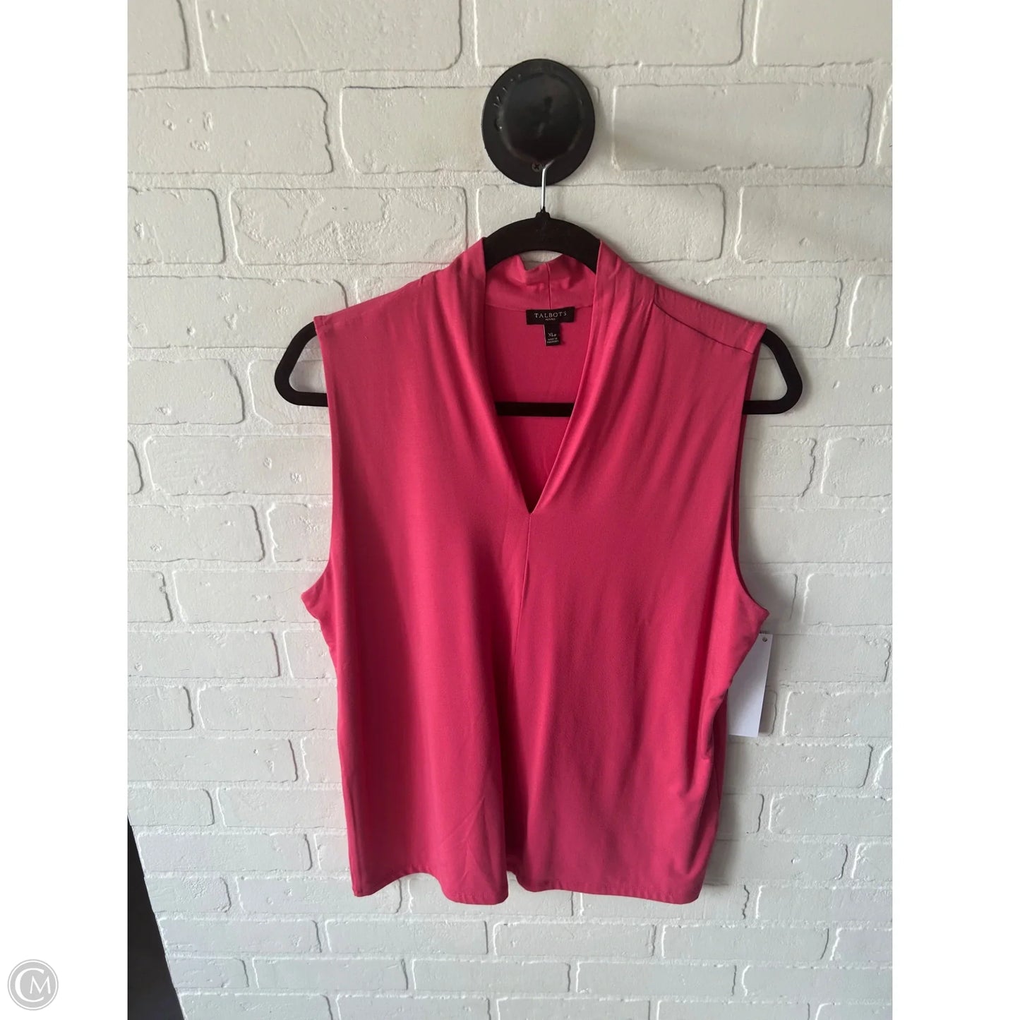 Top Sleeveless Basic By Talbots In Pink, Size: Xlp