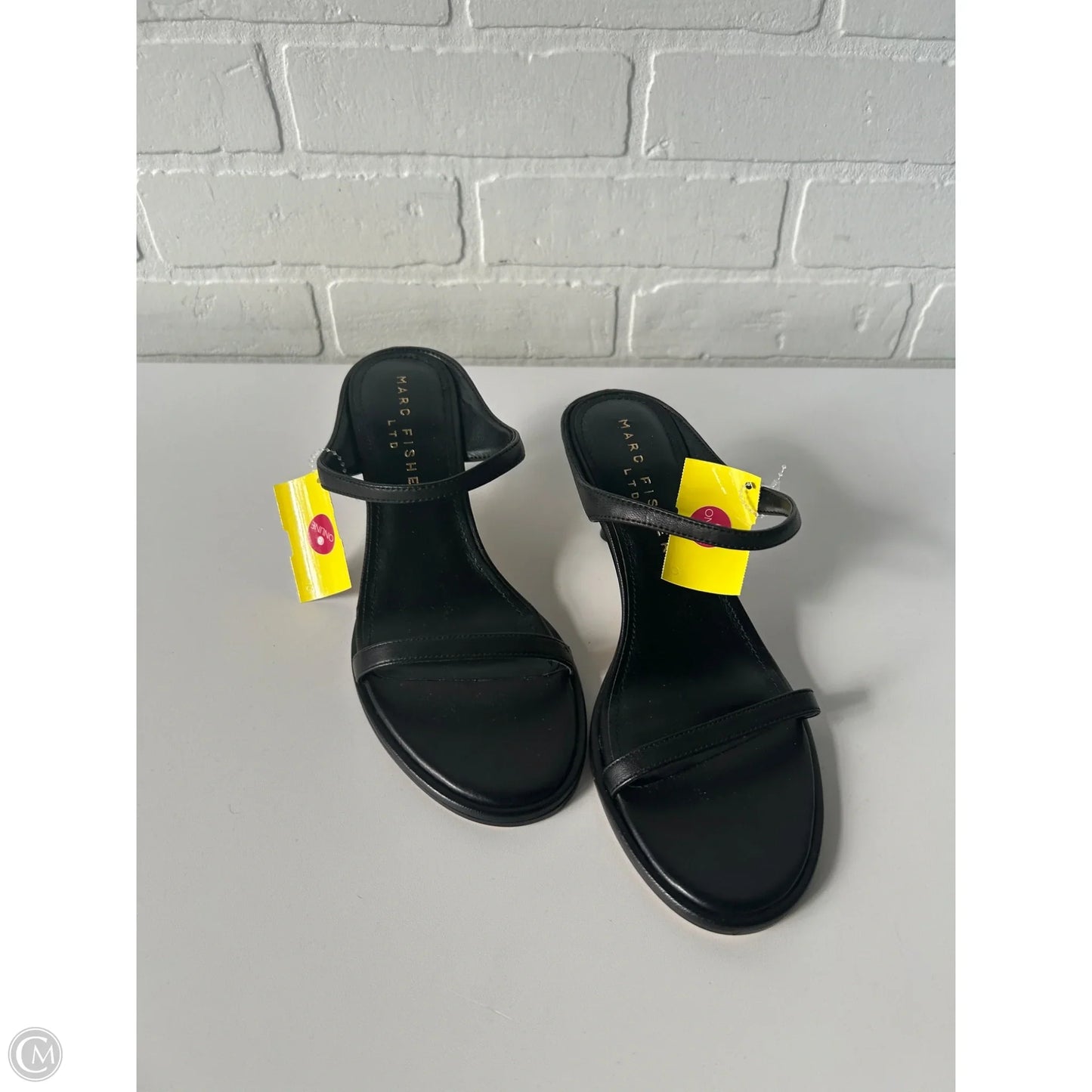 Sandals Heels Kitten By Marc Fisher In Black, Size: 6.5