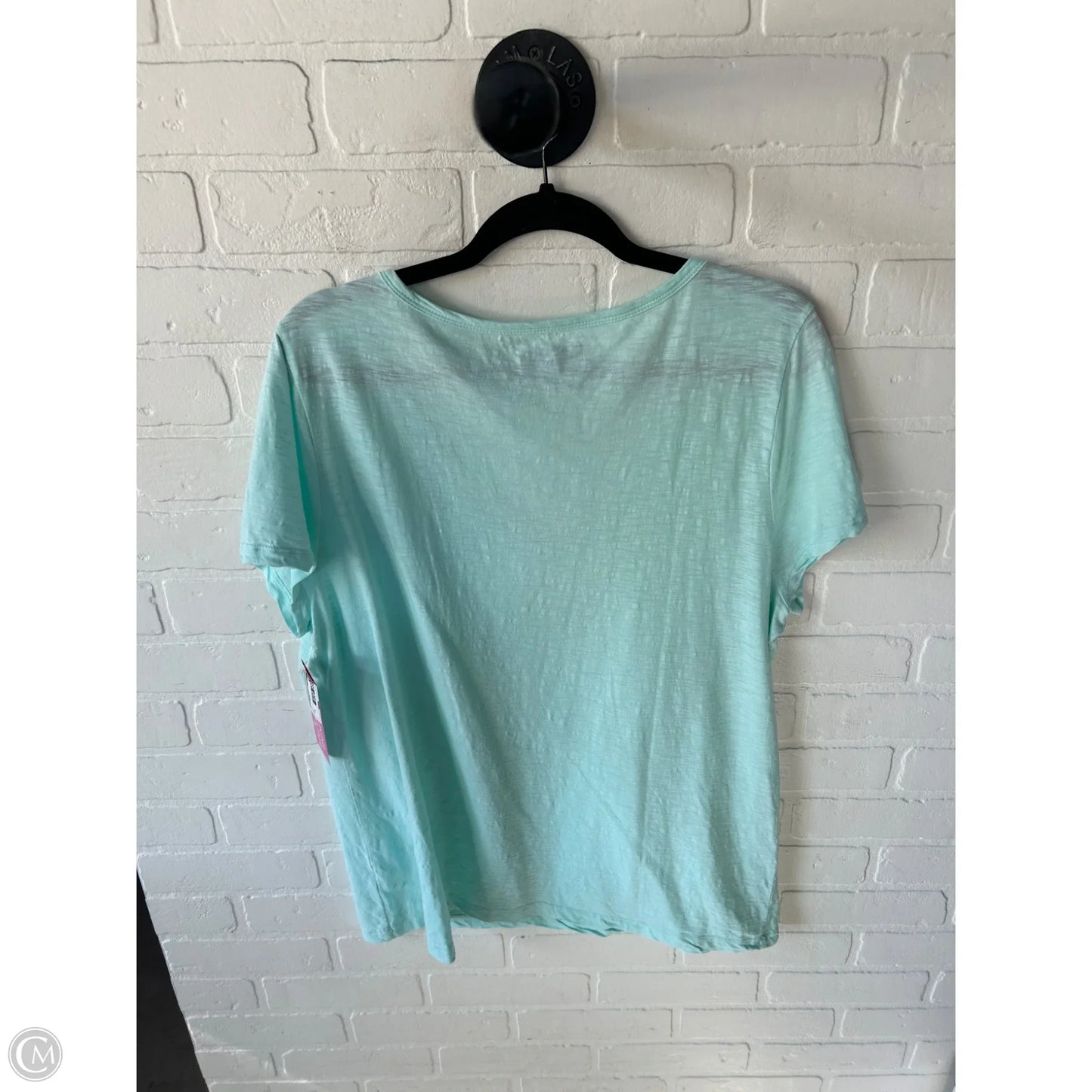 Top Short Sleeve Basic By Saks Fifth Avenue In Blue, Size: Xl